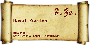 Havel Zsombor névjegykártya
